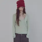Hook and Eye Henley T-Shirt_CTT3032(Mint)