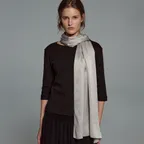 Washed Silk Scarf - Light Gray