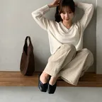 (29EDITION)_바로배송/유튜버 니들 착용) Cove 코브 스퀘어 토 사선 절개 플랫_260mm까지