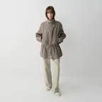 Aven High Neck Half Coat (Mocha Brown)