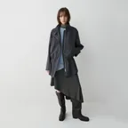 Aven High Neck Half Coat (Charcoal)
