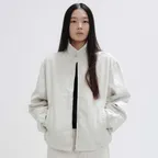 Washed Cotton Blouson Jacket (Sage Green)