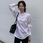[꼬민지 PICK] Round Neck Oversized Shirt_White