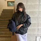 [소라 Pick] Forge Leather Jacket_Black