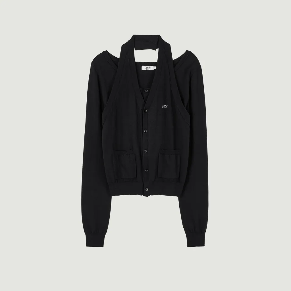 [29CM 단독] TILDA HALTER CARDIGAN (BLACK)