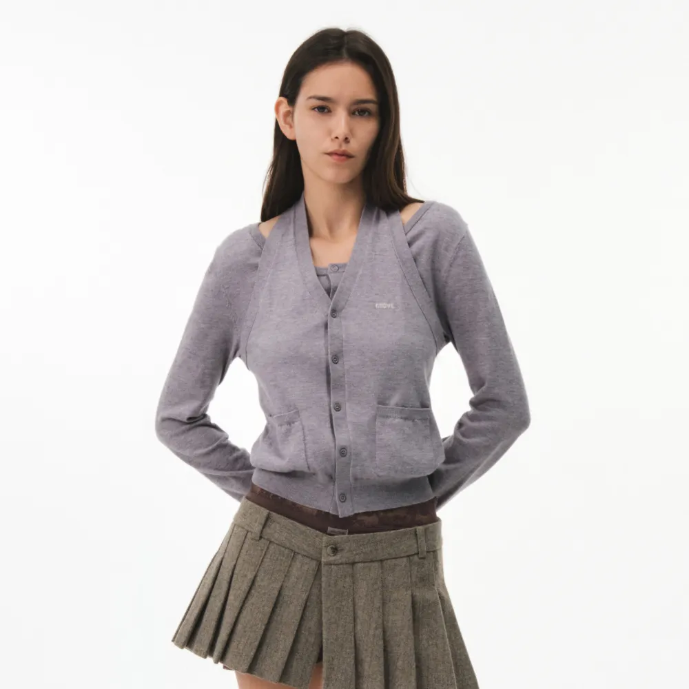 [29CM 단독] TILDA HALTER CARDIGAN (MELANGE GRAY)