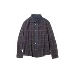 Double Face Shirt Over Dyed Blue Charcoal