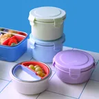 10/14-10/18 [공구마켓] 프리미엄 스테인리스 도시락 용기 원형 지켜텐 2종세트 (270ml+460ml)
