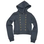 Napoleon Stud Hoodie Charcoal