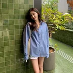 Over fit Stripe Shirt_BABLE5661BL