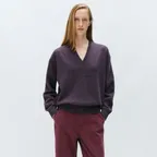 [Cashmere] 24 Deep V-Neck Knit in Violet