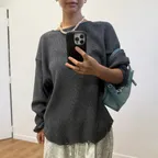 [디렉터픽][4차] DAMAGE WAFFLE LONG SLEEVE, CHARCOAL