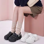 C-3 버블 하이탑 클로그 펄 블랙 (+7cm)