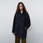 UNISEX LILY SUEDE HALF JACKET BLUE NAVY_UDJA6C102N1