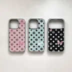 (Z fold8/flip 8/18pro 출시) butterfly rose dot pattern silver bumper case 장미 나비 도트 맥세이프 케이스 아이폰 갤럭시
