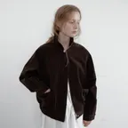 Paper Two-Way Collar Suede Jacket (Brown)