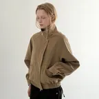 Paper Two-Way Collar Suede Jacket (Beige)