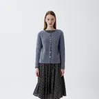 WAVE BUTTON CARDIGAN (GREY)