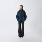 GATHERED TEXTURE JACKET (DUSTY TEAL)