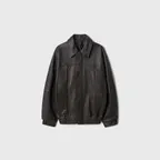 WASHED LAMBSKIN LINE JUMPER_brown