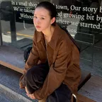 [보라끌레르,슈멍 PICK] [2차 리오더] 스웨이드 블루종 점퍼 브라운
