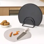 칼자국 이염에 강한 TPU 반달 도마 S/30cm 2P세트 / 99.9% 항균 이유식 양면도마
