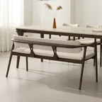 오크빌 올리 원목 겔럭시 페브릭 벤치 (2 sizes)