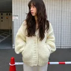 [네세서리 X 솔비] Chunky Handmade Knit Cardigan (Ivory)