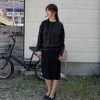[네세서리 X 솔비] Tencel Pencil Midi Skirt (Black)
