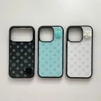 (Z fold8/flip 8/18pro 출시) rose button black bumper case 장미 도트 맥세이프 아이폰 갤럭시 케이스