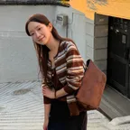 [29CM 단독] moody wide bag (suede) - brown