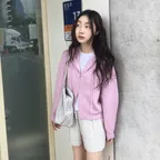 a blink hoodie knit (pink)