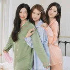 [NMIXX PICK] 사계절 긴팔 카라 커플 잠옷 상하 세트 모음전 21종
