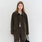 UNISEX LILY SUEDE HALF JACKET ETOUPE KHAKI_UDJA6C102K1
