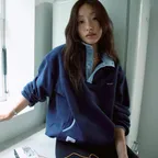 폴라텍 컬러블록 플리스 아노락 Navy