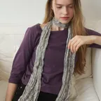 [3차리오더/29CM단독] Botanical Pleated Long Scarf (3color)_Beige