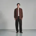 Comfy Side Tuck Curved Trousers_Brown