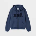 [Safarispot X 1011Gallery] Signature Logo Hoodie Zip Up (Navy)