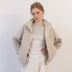 REVERSIBLE FLEECE BLOUSON JUMPER [ CREAM ]