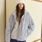 REVERSIBLE FLEECE BLOUSON JUMPER [ PALE GRAY ]
