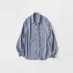 Dyed Glitch Shirt Blue Gray