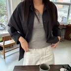 Fine Cotton Check Oversized Shirt