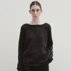 multi yarn sweater (charcoal brown)