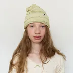[29CM단독] Frill Beanie, Sage Green