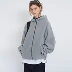 [2nd_10/22 예약배송] Tekto fleece hoodie zip-up_Melange grey