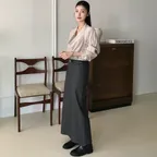 [다은PICK][다연PICK] STANDARD FIT LONG SKIRT_GRAY