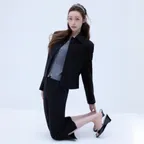 [차정원 착용] CALEN CARDIGAN (MELANGE GRAY)