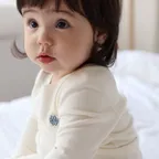 [BABY]퓨어 실크 실내복 크림