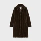 G HUSH FUR MID COAT (BROWN)