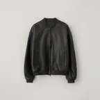 OTIS LEATHER BOMBER JACKET_BLACK